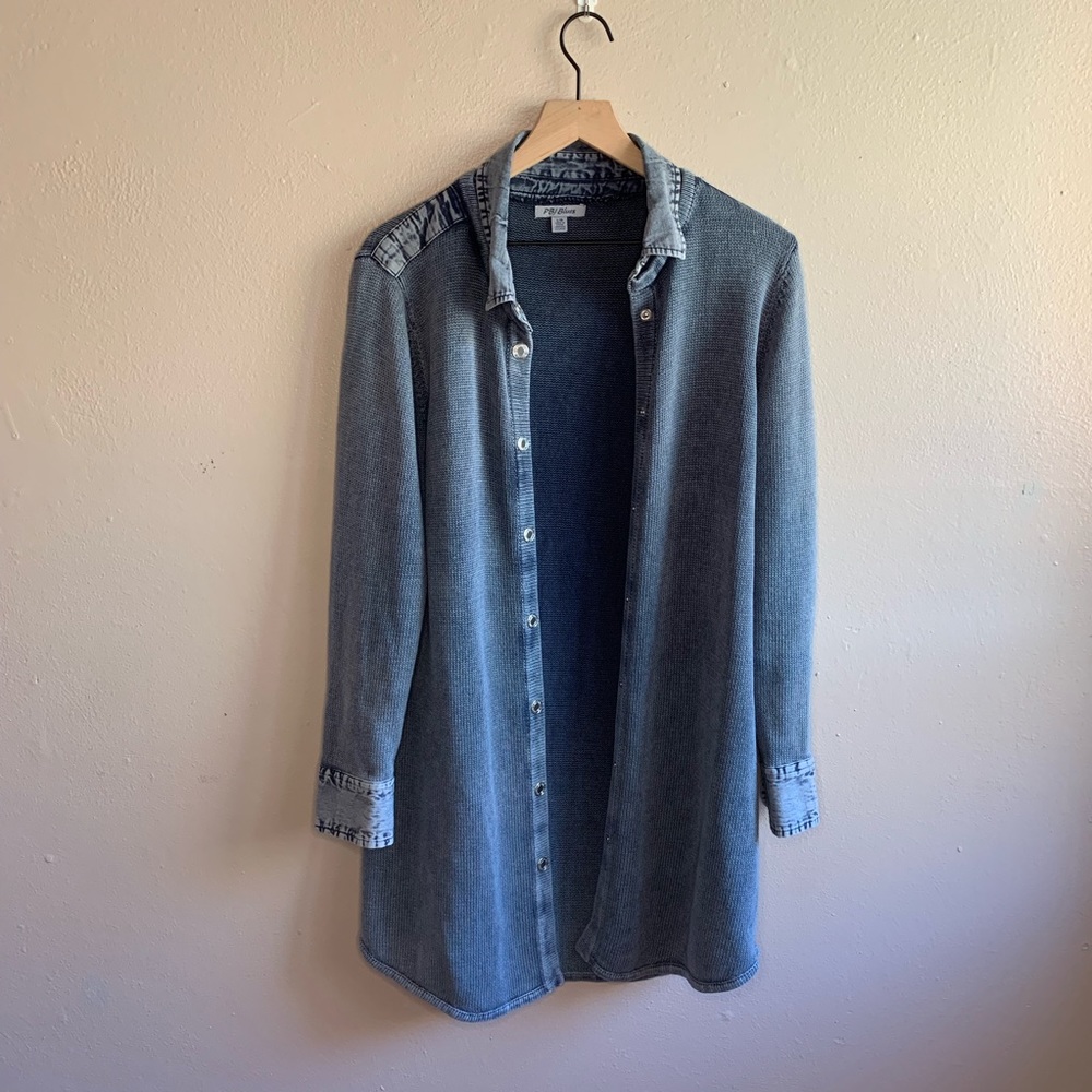 Vintage PBJ Blues Longline Denim/Sweater Jacket